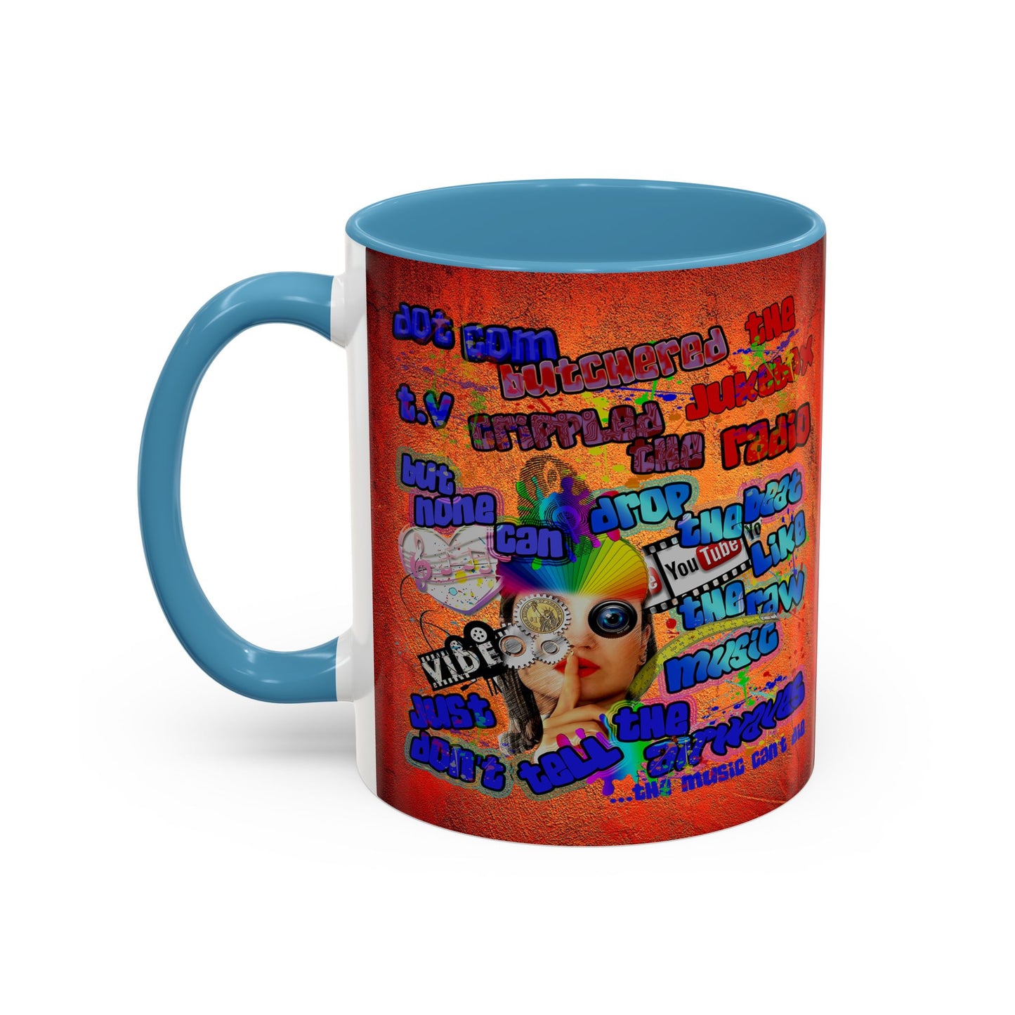 drop the beat - Accent Mug (burnt orange)