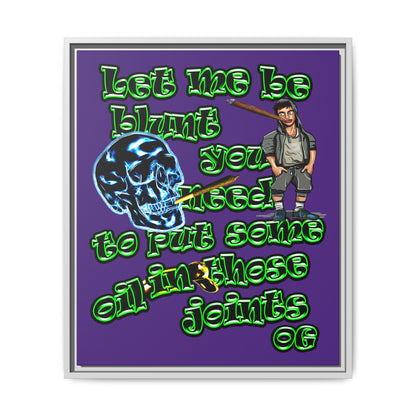og - framed canvas art (purple)
