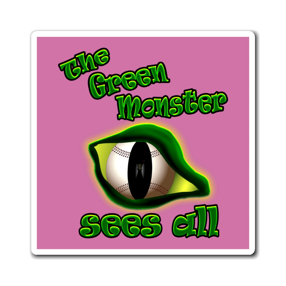green monster - Magnets - (light pink)