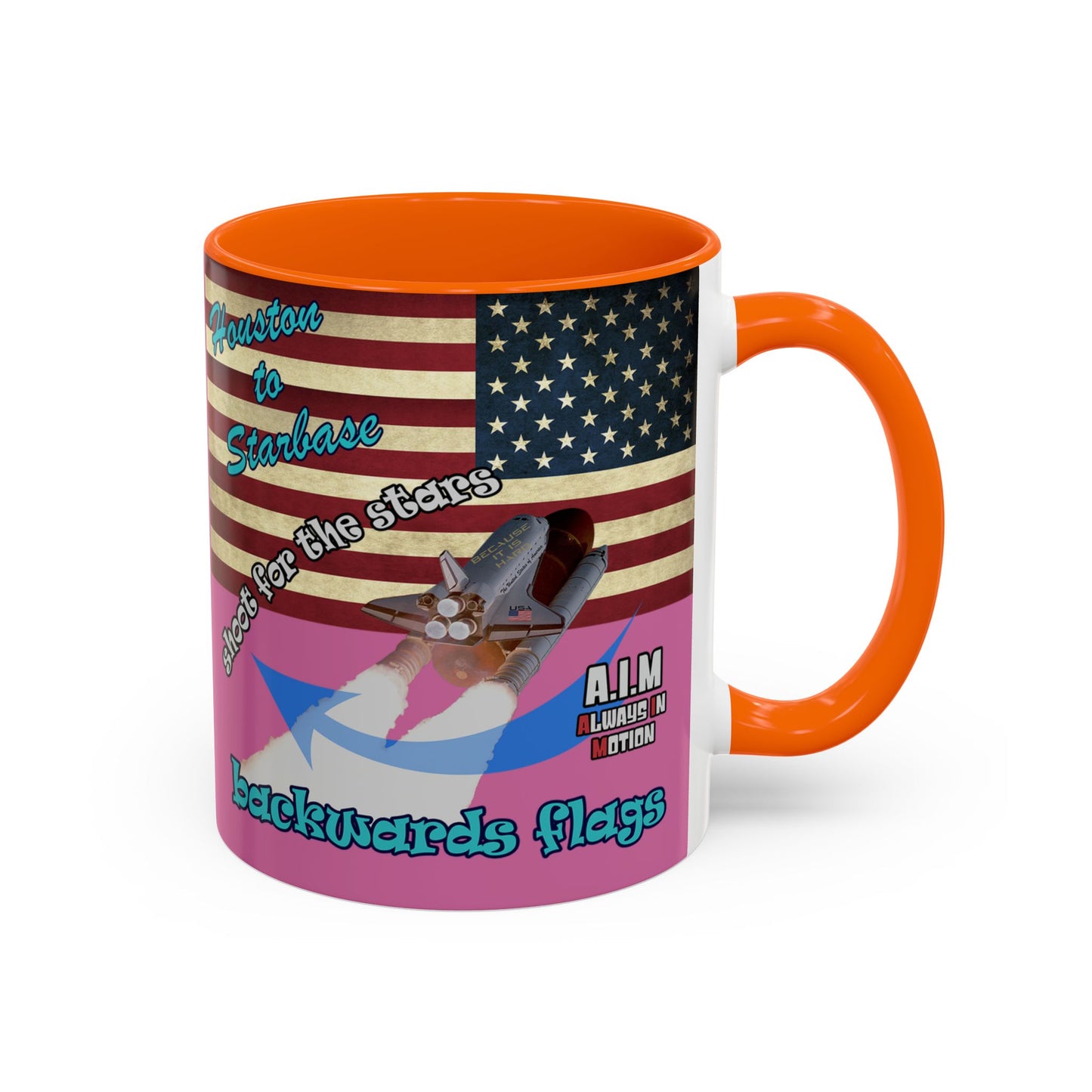 shoot for the stars - Accent Mug (light pink)