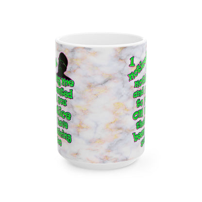 noticed you noticing - White Mug (white marble)