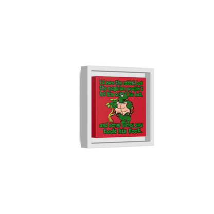 turtle race - framed canvas art (dark red)