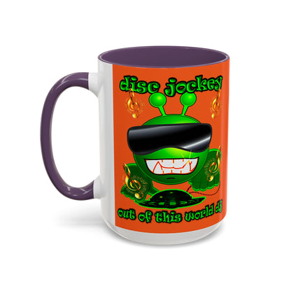 disc jockey - Accent Mug (orange)