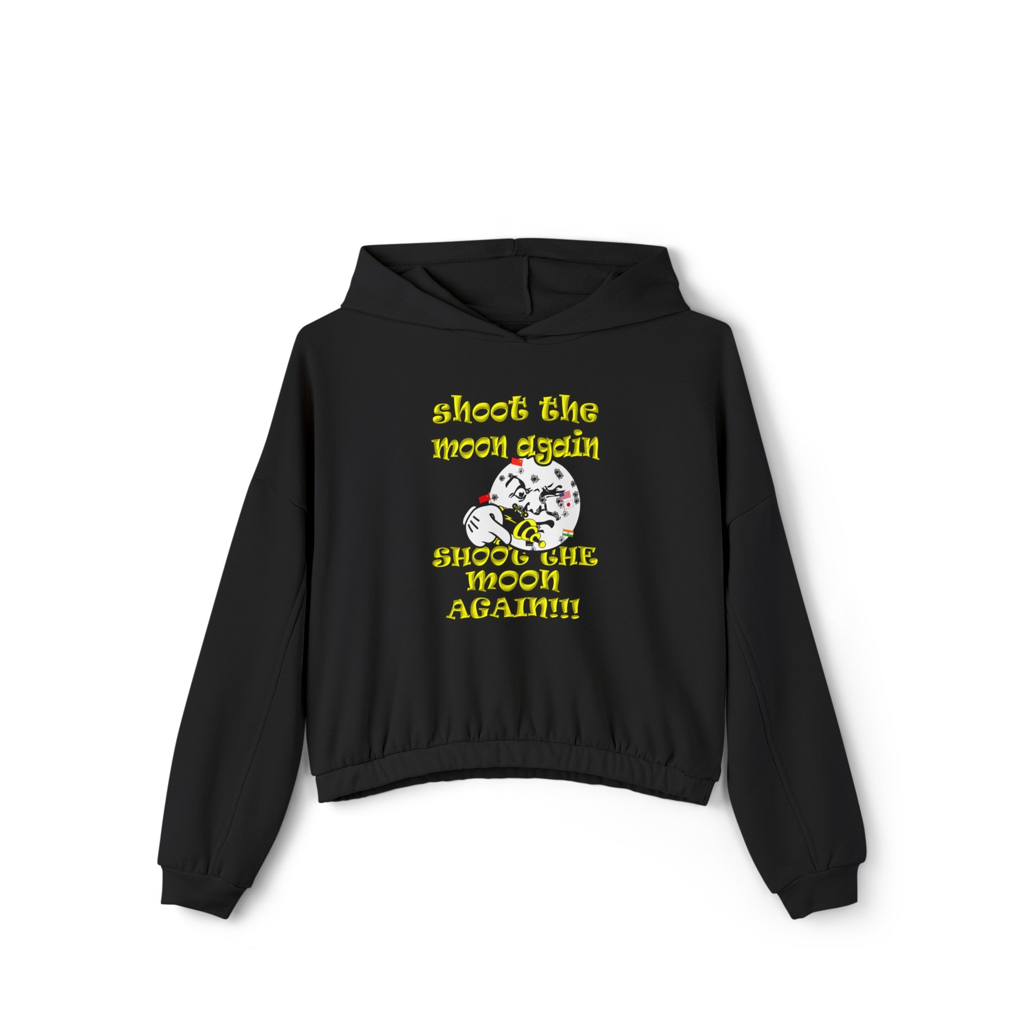 shoot the moon again - Women's Cinched Bottom Hoodie