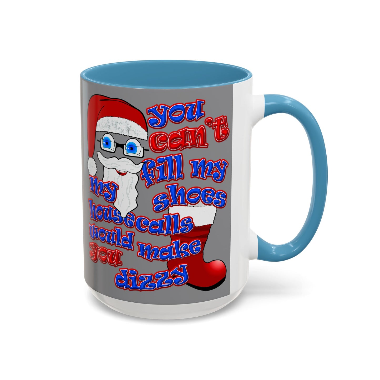 santa's shoes - Accent Mug (grey)