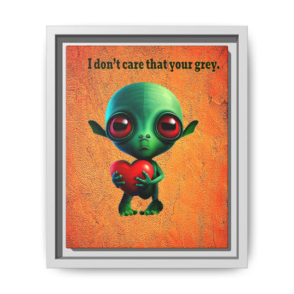 I don't care that your grey - framed canvas art (burnt orange)