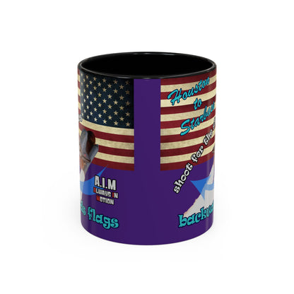 shoot for the stars - Accent Mug (purple)