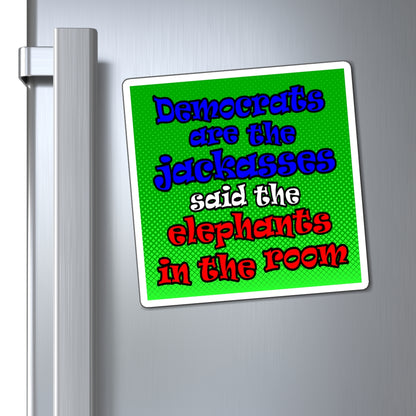 donkeys and elephants - Magnets - (logo green)
