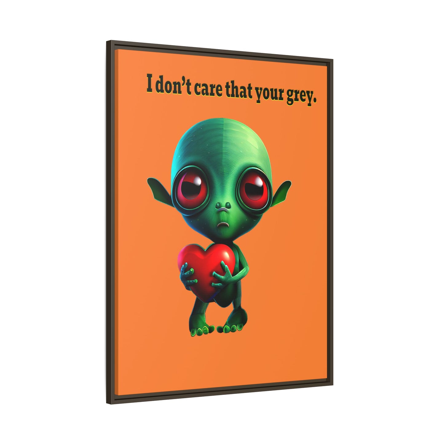 I don't care that your grey - framed canvas art (crusta)