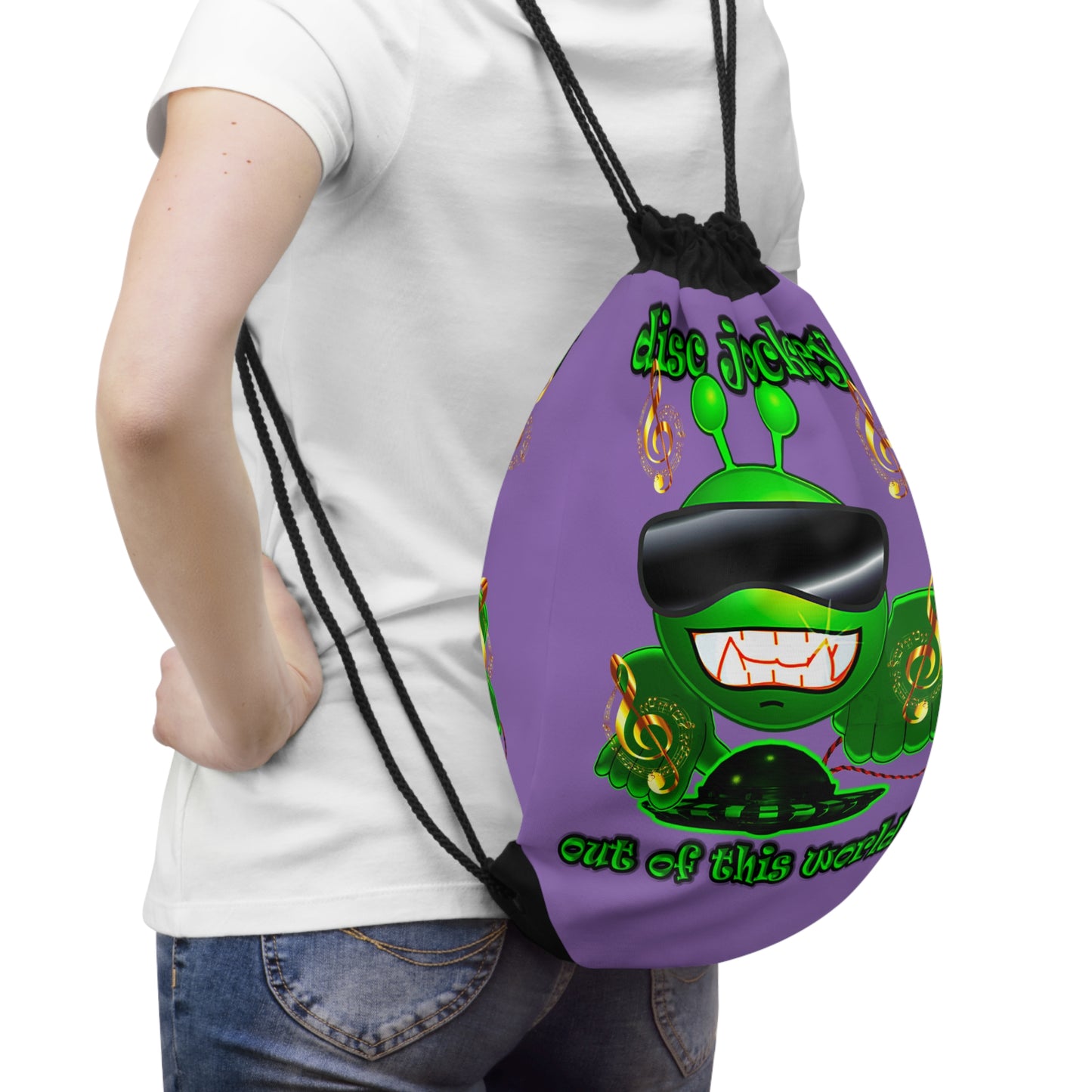 disc jockey - Drawstring Bag (light purple)
