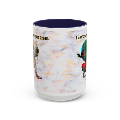 I don't care that your grey - Accent Mug (white marble)