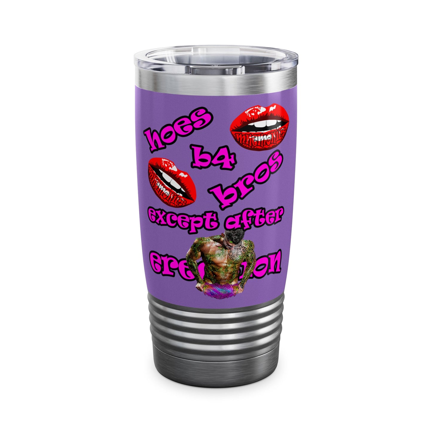hoes b4 bros - Ringneck Tumbler, 20oz (light purple)