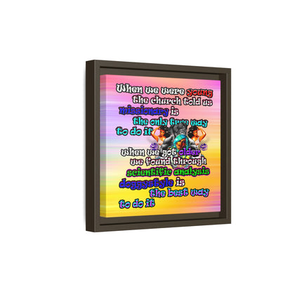 doggystyle - framed canvas art (color blur)