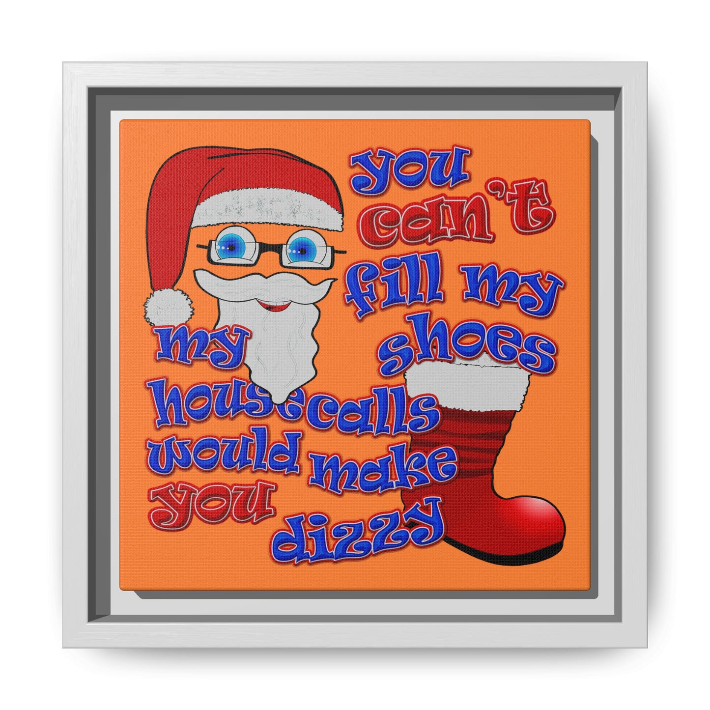 santa's shoes - framed canvas art (crusta)