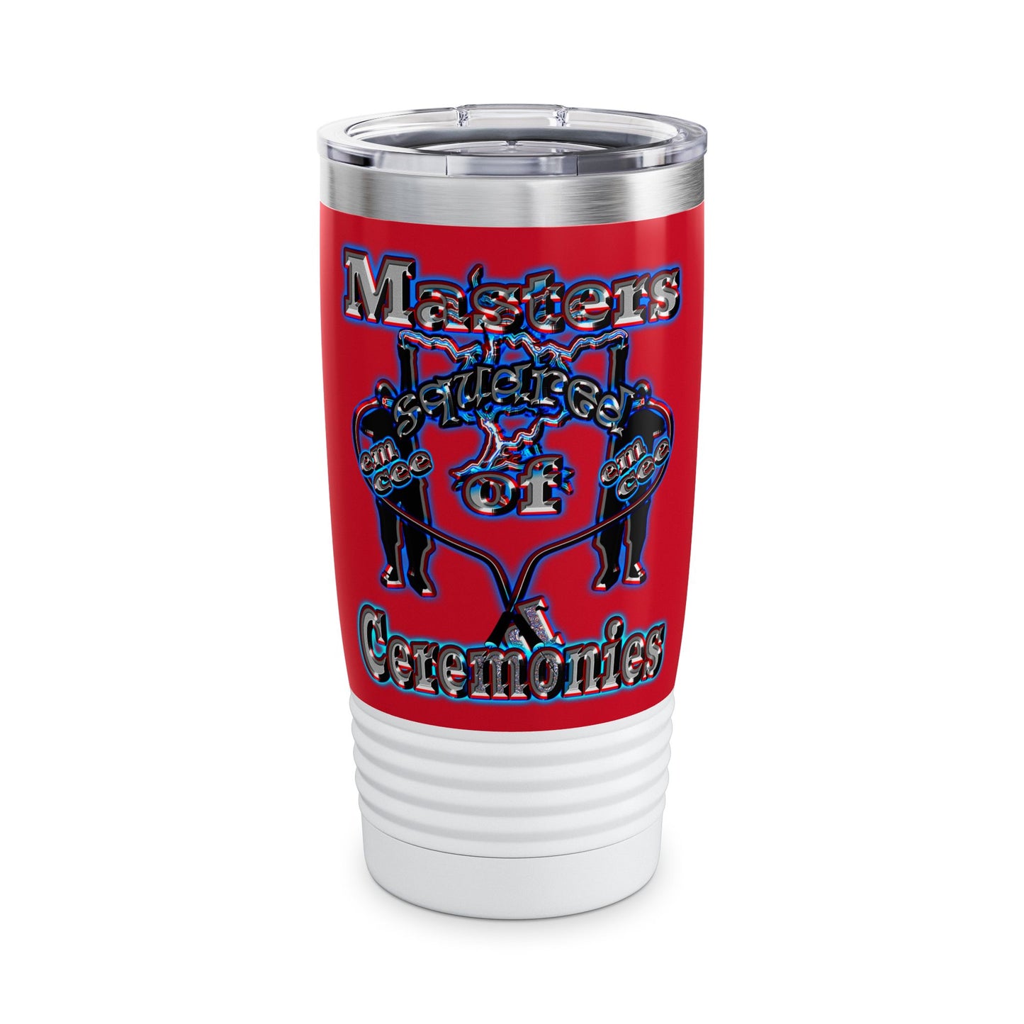 em cee squared - Ringneck Tumbler, 20oz (dark red)