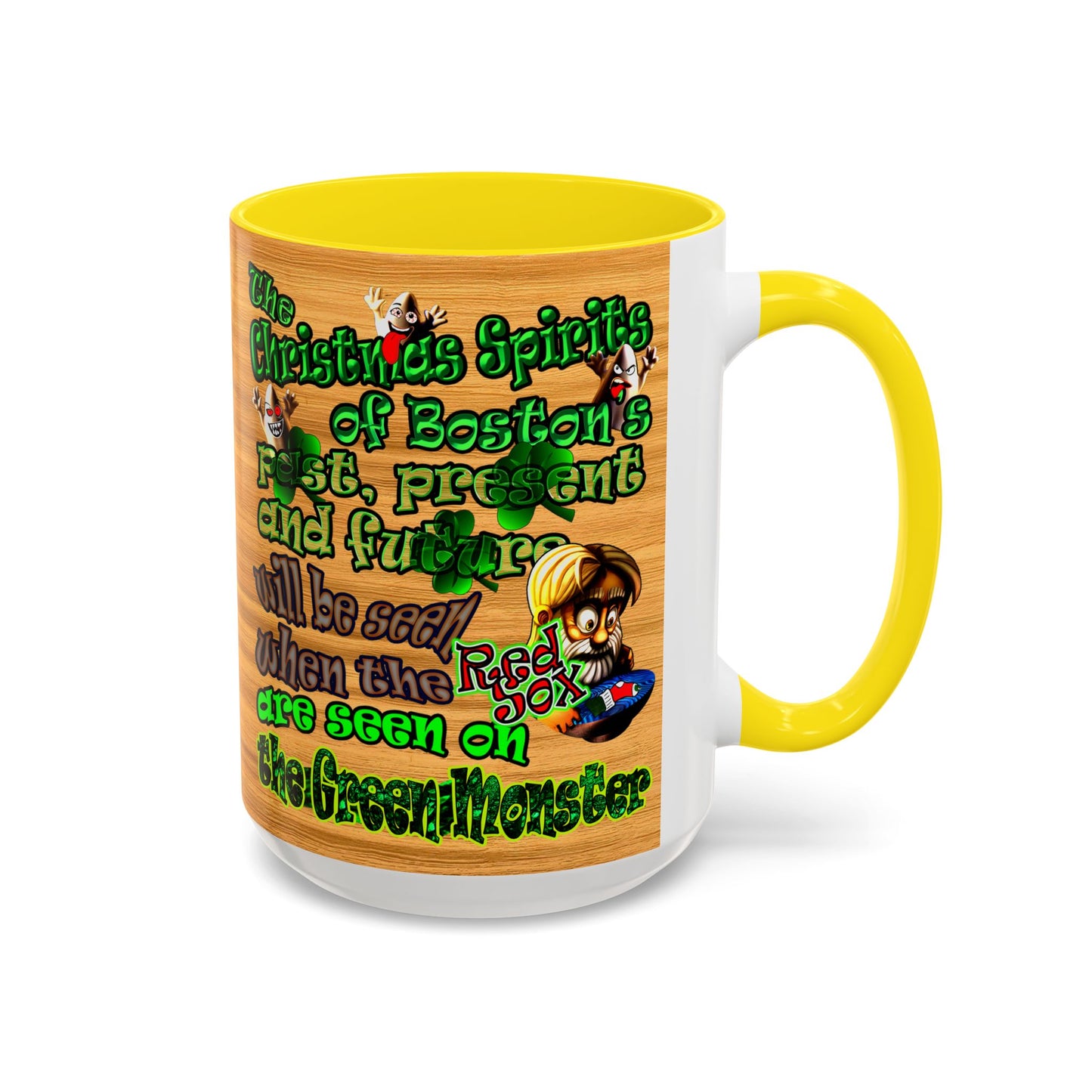 christmas spirits of boston - Accent Mug (butterscotch wood finish)