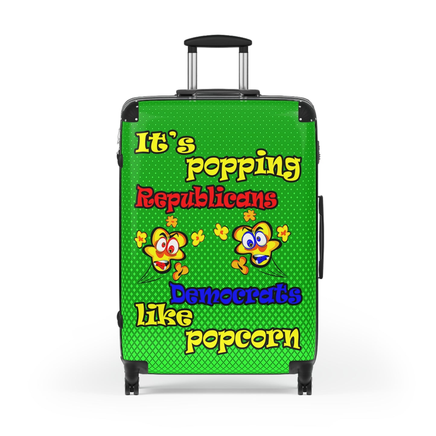 popping like popcorn - Suitcase (logo green)