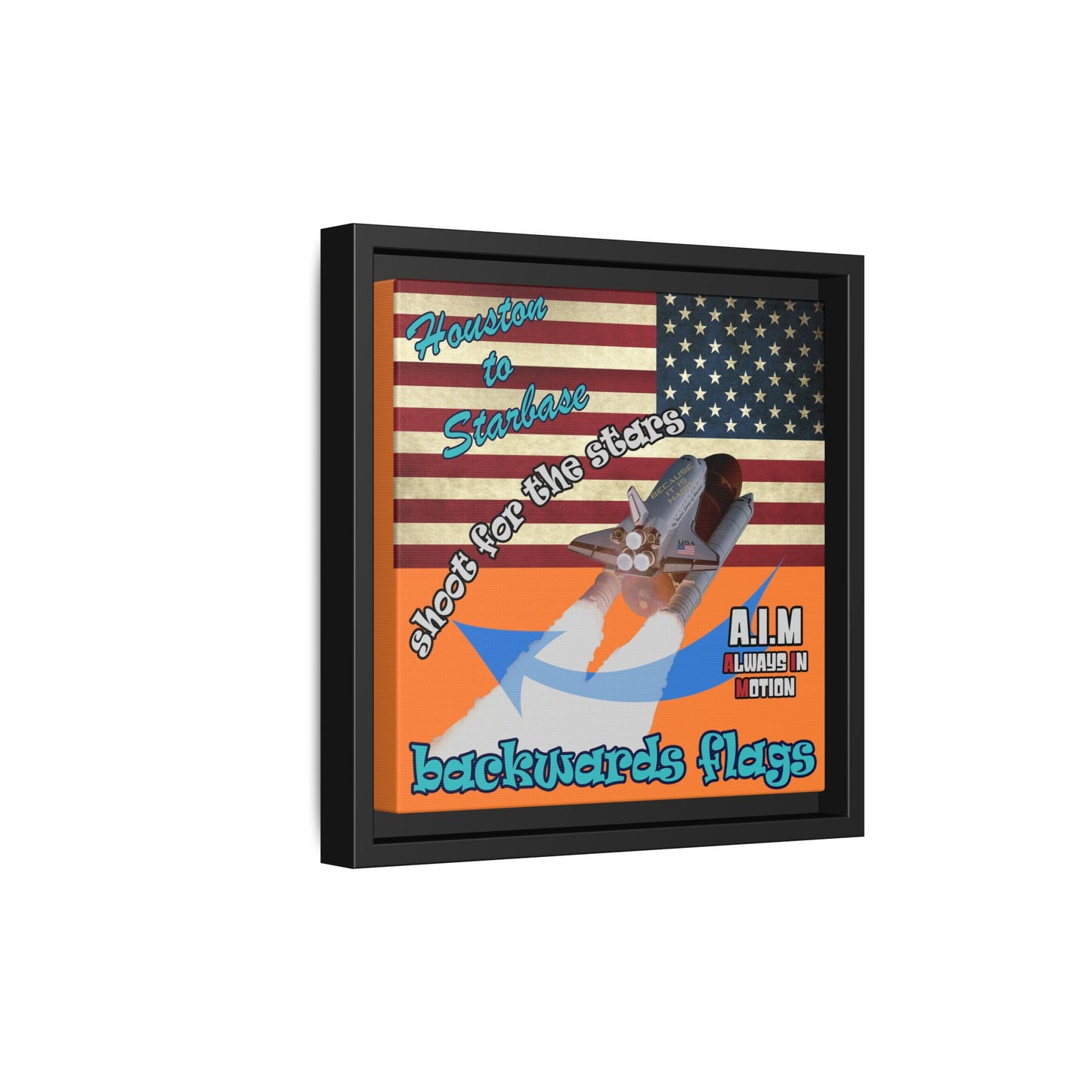 shoot for the stars - framed canvas art (crusta)