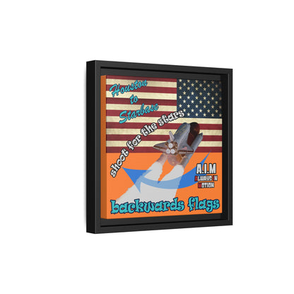 shoot for the stars - framed canvas art (crusta)