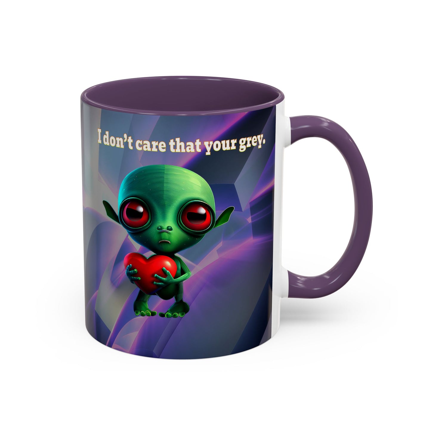 I don't care that your grey - Accent Mug (grey-pink wave)