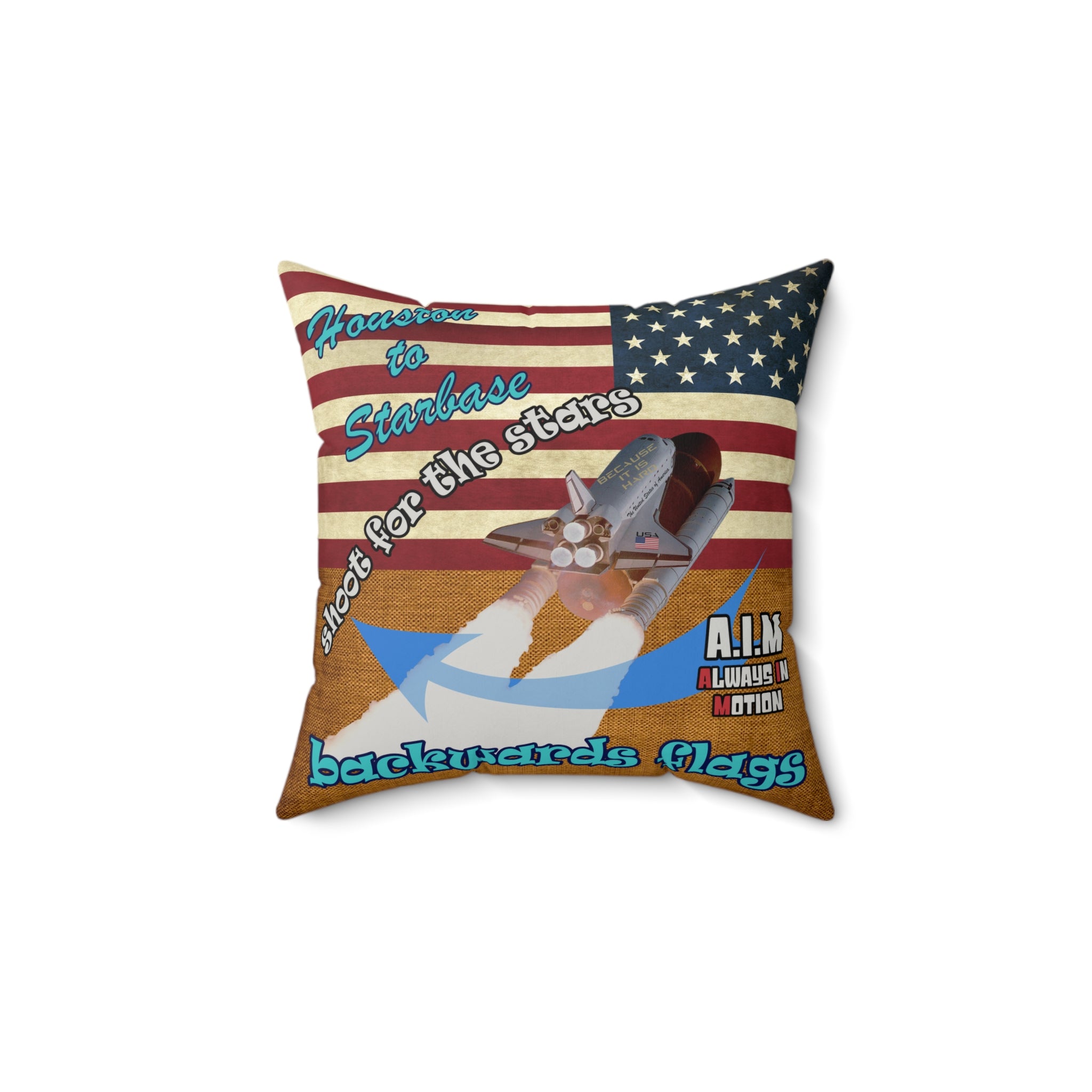 shoot for the stars - Faux Suede Square Pillow - (dichromatic brown papyrus)
