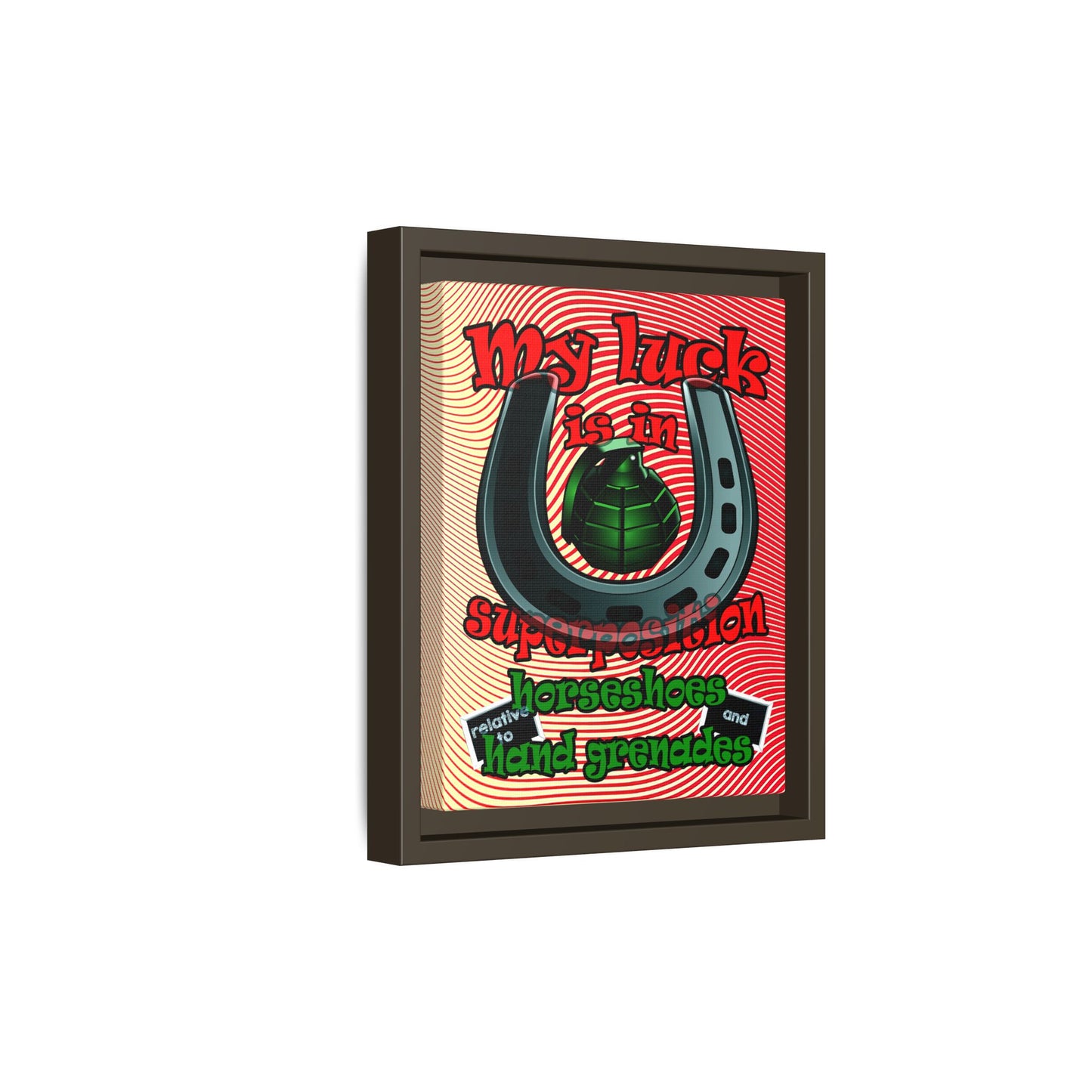 my luck - framed canvas art (yellow-orange wave)