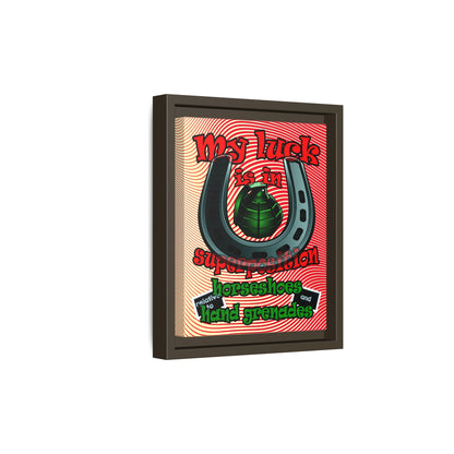my luck - framed canvas art (yellow-orange wave)