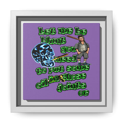 og - framed canvas art (light purple)