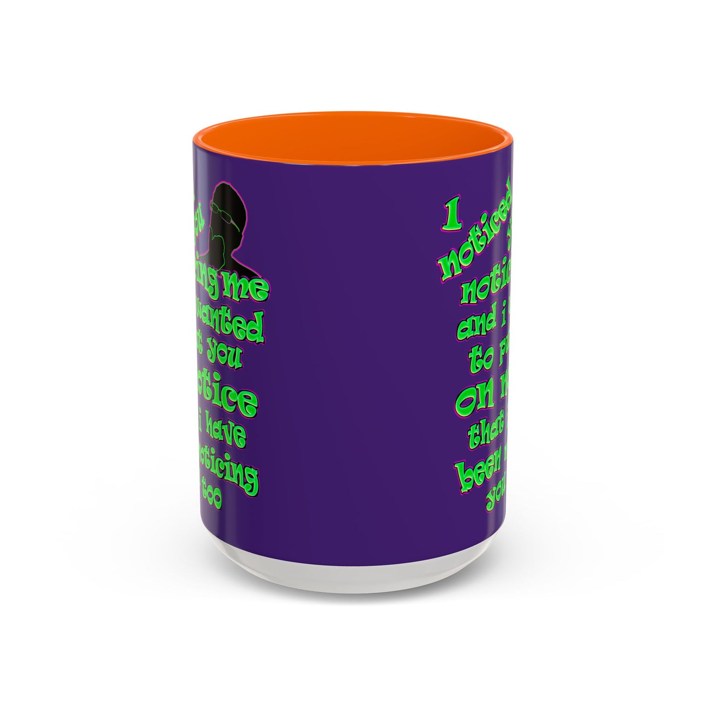 noticed you noticing - Accent Mug (purple)