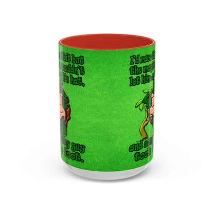 turtle race - Accent Mug (green turf)