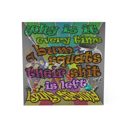 the bum's shit - note cube (rainbow split)