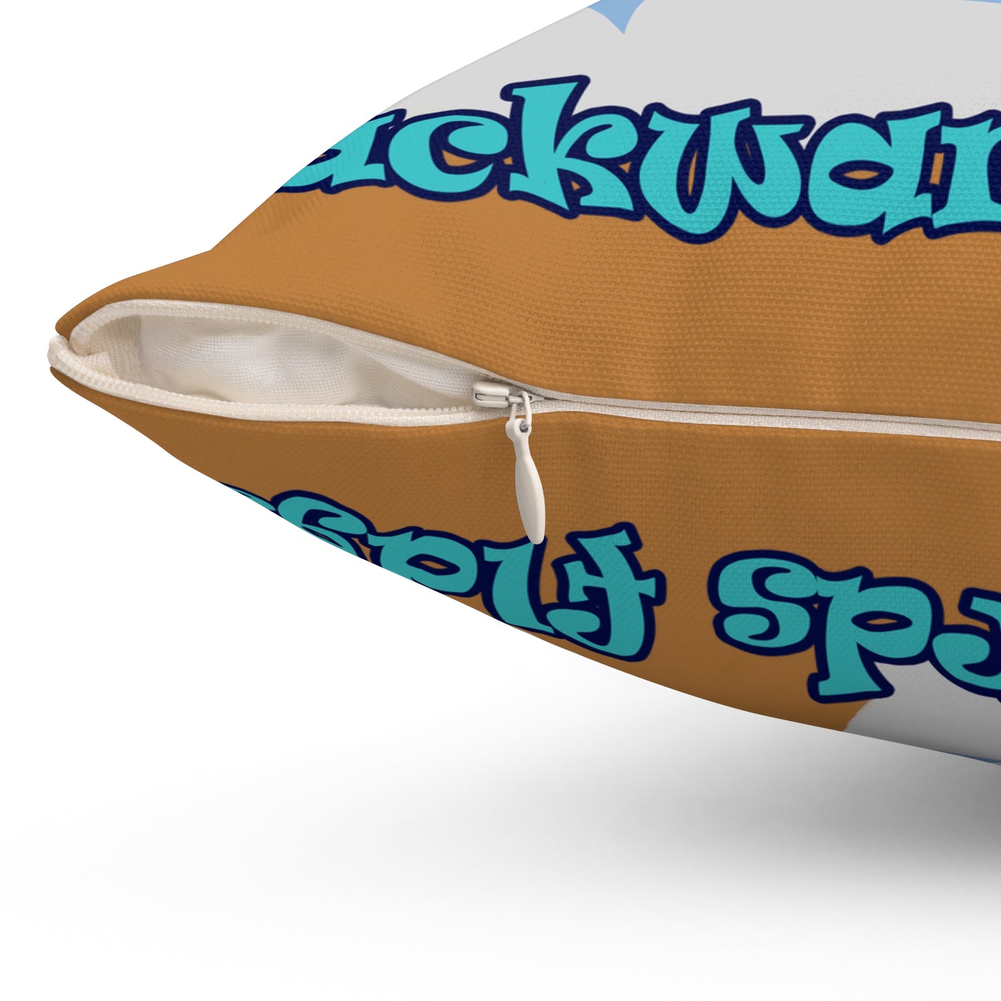 shoot for the stars - Spun Polyester Square Pillow - (light brown)