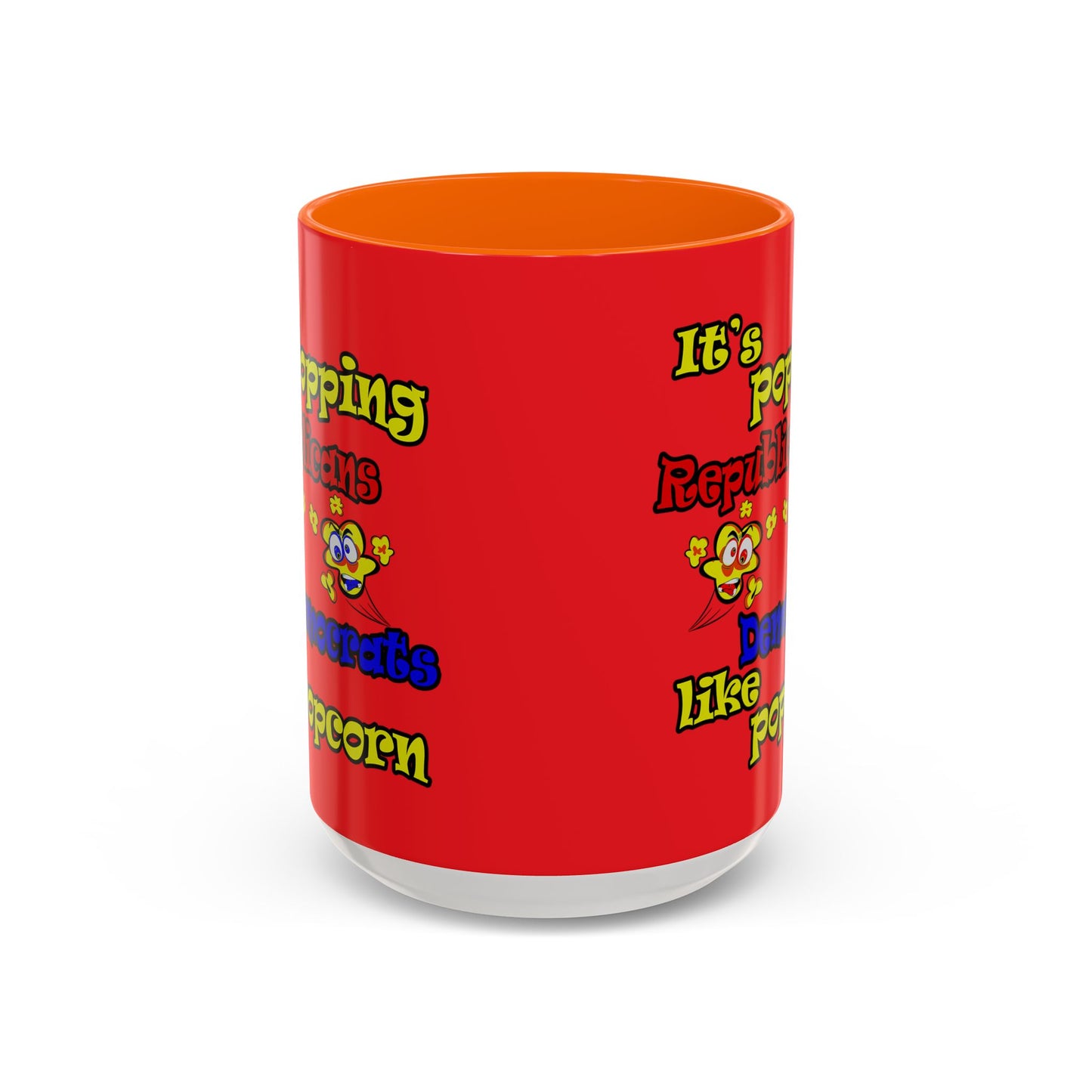 popping like popcorn - Accent Mug (red)