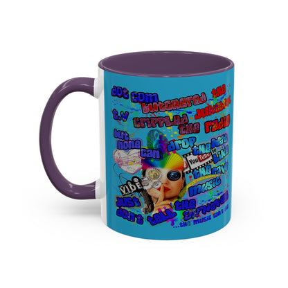 drop the beat - Accent Mug (turquoise)
