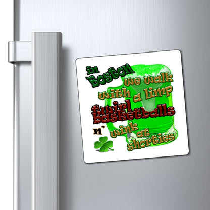 celtics logo - Magnets - (white)