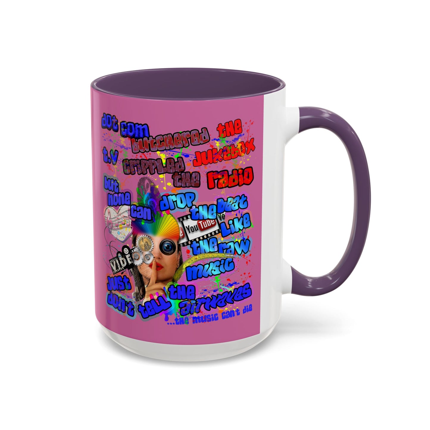 drop the beat - Accent Mug (light pink)