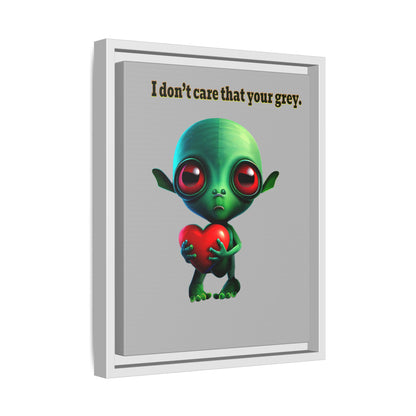 I don't care that your grey - framed canvas art (light grey)