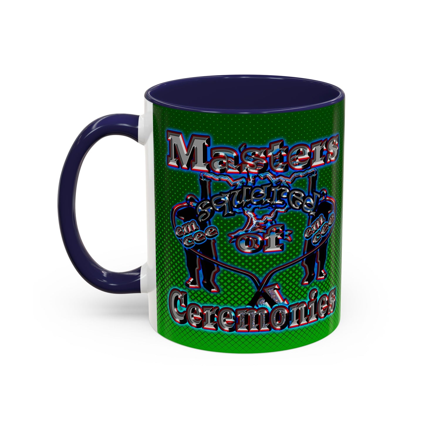 em cee squared - Accent Mug (logo green)