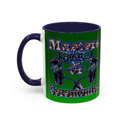 em cee squared - Accent Mug (logo green)