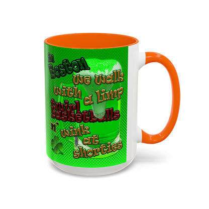 celtics logo - Accent Mug (logo green)