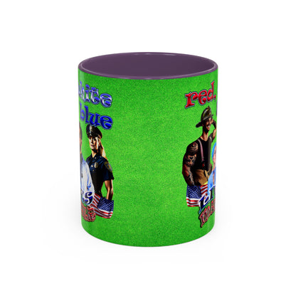 rw&b lives matter - Accent Mug (green turf)