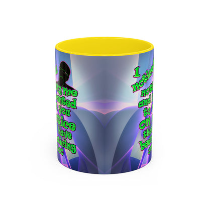 noticed you noticing - Accent Mug (grey-pink wave)