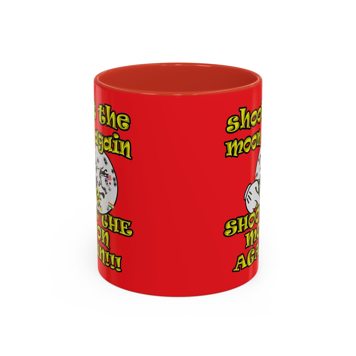 shoot the moon again - Accent Mug (red)