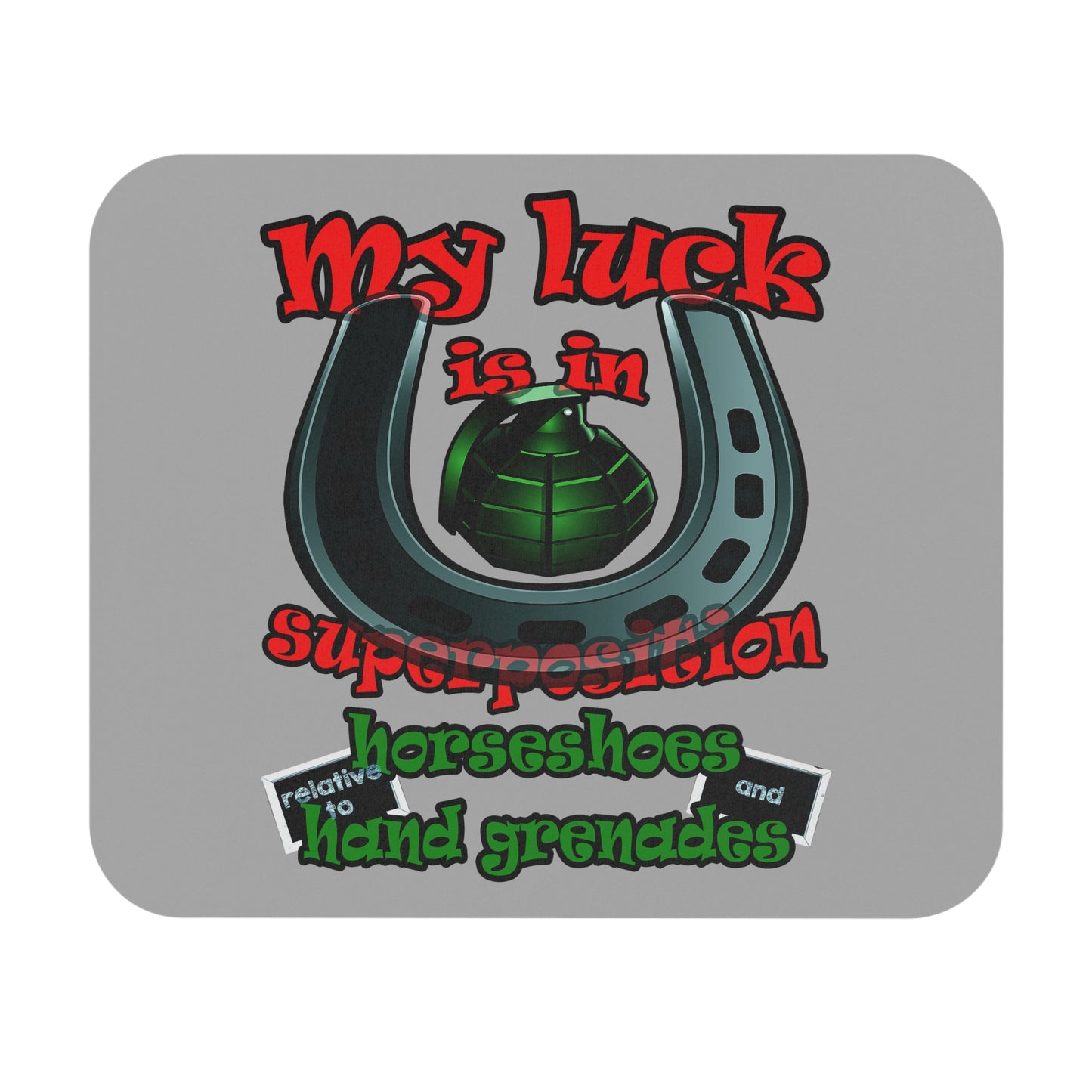 my luck - Mouse Pad (Rectangle) (light grey)