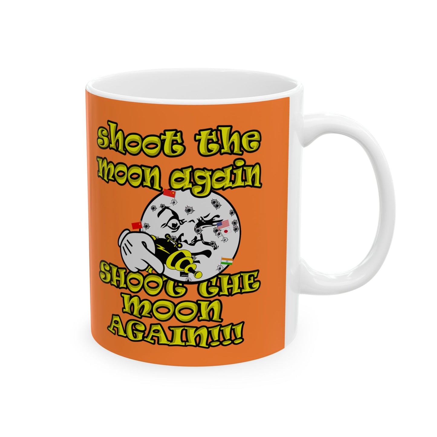 shoot the moon again - White Mug (crusta)