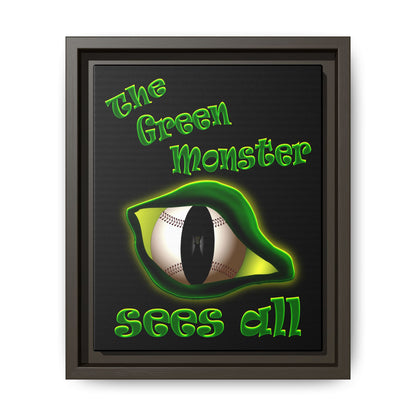 green monster - framed canvas art (black)
