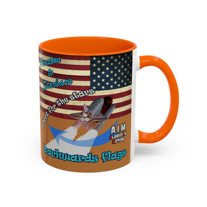 shoot for the stars - Accent Mug (light brown)