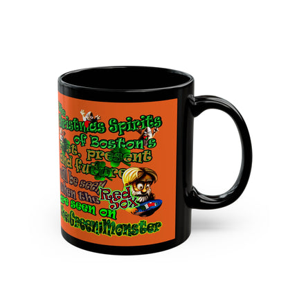 christmas spirits of boston - Black Mug (orange)