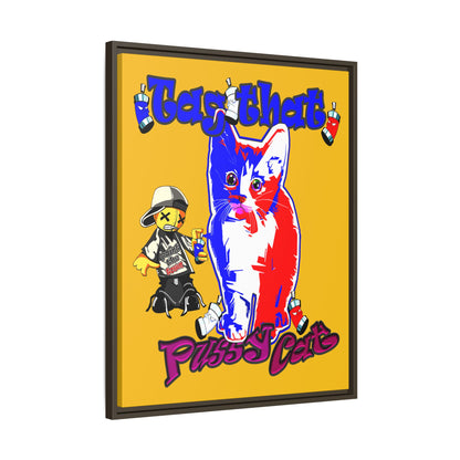 tag that - framed canvas art (yellow)