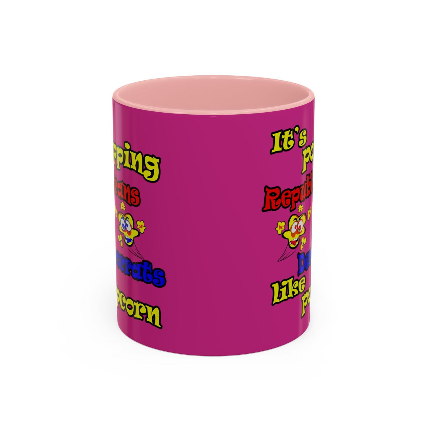 popping like popcorn - Accent Mug (pink)